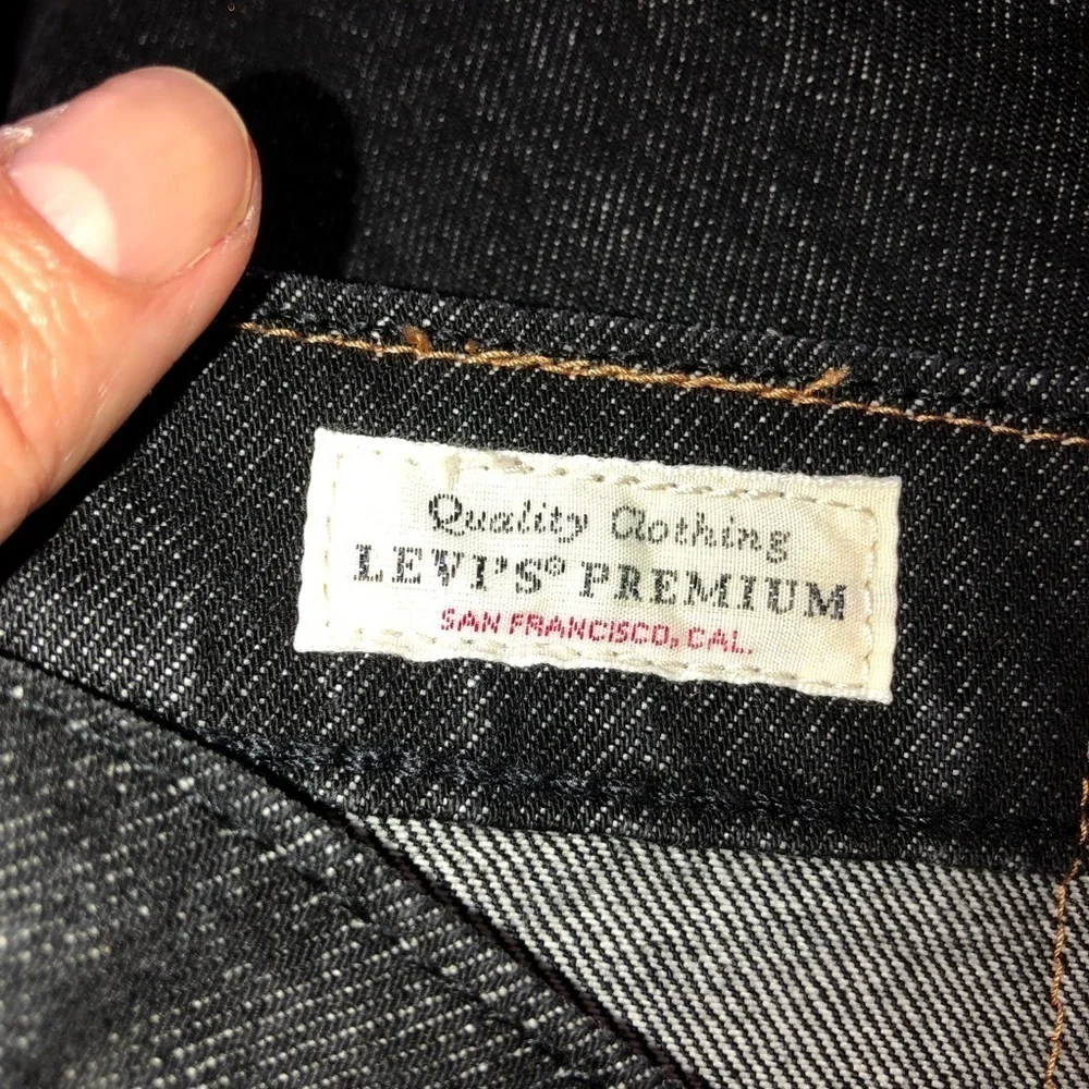 NWT LEVIS Lo-Ball Stack BLACK DENIM Jeans Sz 40